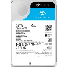 Seagate 3.5" 24TB Skyhawk Aı ST24000VE002 7200 Rpm 512MB Sata-3 Güvenlik Diski Distribütör