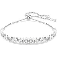 Swarovski Imber Tennis Bileklik Karişik Yuvarlak Kesim Beyaz Rodyum Kaplama