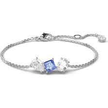 Swarovski Mesmera Bileklik Mixed Cut Mavi Rodyum Kaplama