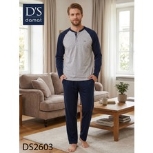 D'S Damat Ds Damat Maverıck Reglan Kol Pijama Takımı Grı