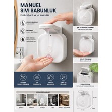 Duvara Monte Manuel Sıvı Sabunluk | Pratik Basmalı Sabun Dispenseri | Banyo & Mutfak Için