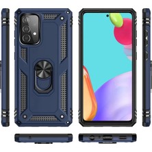 Renas Store Galaxy A33 5g Kılıf Sofya Yüzüklü Silikon Kapak - Lacivert
