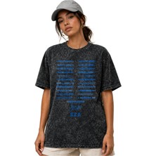Sevbano Sza Rapper Şarkıcı Ön Baskılı Unisex Oversize Vintage Yıkamalı Tişört