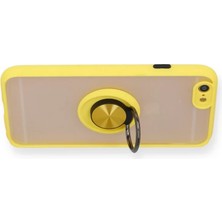 Renas Store Iphone 6 Kılıf Montreal Yüzüklü Silikon Kapak - Sarı