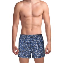 The Don Lacivert - Çok Renkli Erkek Desenli Boxer TDNPOP130