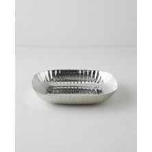 English Home Anissa Metal Dekoratif Tabak 27,5x22x4 cm Gümüş