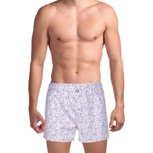 The Don Beyaz Erkek Desenli Boxer TDNPOP131