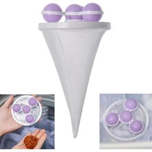 Renas Store SN-26621 Çok Fonksiyonlu Çamaşır Makinesi Için Yıkanabilir Mor Toz Tüy Toplayıcı