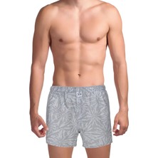 The Don Gri Erkek Desenli Boxer TDNPOP126