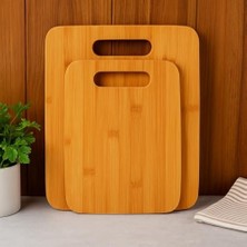 Esmo Home 2’li Bambu Kesim Panosu Seti – Dayanıklı Ahşap Kesme Tahtası, Doğal, Şık ve Hijyenik Mutfak Panosu