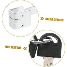 Esmo Home Premium Cam Kabin Kilidi, Metal Yapı, Şeffaf ve Güvenli Tasarım, 14CM Uzunluk, Anahtar ile Kilit Sistemi, Dolap ve Vitrinler Için