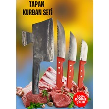 Tapan Bıçağı Tapan Kurban Seti 4 Parça Dövme Çelik