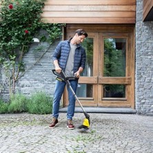 Esmo Home Wre 18 – 55 18 V Akülü Yabani Ot Giderici, Naylon Fırça Başlığı, Maks. 2.800 Devir/dakika, Döner Temizleme Başlığı, Teleskopik Sap, 18 V Akü ile Kullanılabilir, Aküsüz