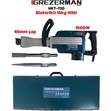 Grezerman 16 kg Profesyonel Elektrikli Kırıcı Hilti Seti – Uç ve Metal Taşıma Çantalı