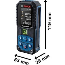 Esmo Home Professional Measurement Measurement Glm 50-27 Cg Yeşil Lazerli Uzaklık Ölçer, 50 Metre, Koruma Çantası, El Kayışı, 2 Pil