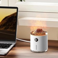 Esmo Home Volkanik Efektli Şarjlı Hava Nemlendirici Yatak Odası Oturma Odası Için Akıllı Aromaterapi Mist Difüzör, Simüle Alev Şekli, Görsel Büyü