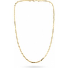 Clariss cm 14K Gold Renk Yassı Zincir Model 45 cm Kadın Kolye