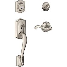 Esmo Home Camelot Tek Silindirli Tutma Kolu ve Sağ El Flair Kolu, Nikel (F60 Cam 619 Fla Rh)