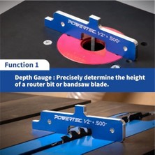 Esmo Home Powertec 71579 Yönlendirici Masa Kurulum Çubukları - Precision Woodworking Serisi, 7 Parçalı Set