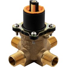 Esmo Home 0X8-310A Permabalance Tek Kontrollü Küvet ve Duş Kaba Vana, Pirinç