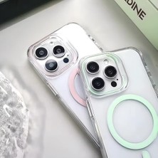 Esmo Home iphone 15 Için Serisi ile Uyumlu Kesinlikle Sararmayan Ultra Şeffaf Kristal Berraklığında Akrilik Sert Kılıf Metal Tuşlar ve Güçlü Manyetik Premium Kılıf (Siyah)