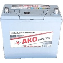 Ako Prestige 12V 55AH 440A Standart Dik Akü (Üretim TARIHI:2026)