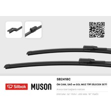 Silbak Caddy-Superb (600 mm x 450 Mm) Muz Tipi Silecek (Takım)