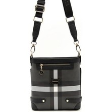 Silver & Polo Silver Polo Siyah - Siyah Ekose Kadın Çapraz Çanta SP1120