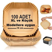 Esmo Home Airfryer Pişirme Kağıdı Kare 100 Adet Hava Fritöz Parşömen Ithal Fırın Kağıdı Tek Kullanımlık Kağıt Fırın Fritöz Pişirme Kızartma Tavası Için Uygun 16 cm