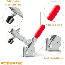 Esmo Home Powertec 20335 Hızlı Serbest Bırakma Dikey Geçiş Kelepçesi 5502-226 kg Kauçuk Basınç Uçlu Tutma Kapasitesi, 2pk