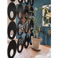 Wooddoom Lazer Kesim Paravan, Ahşap Separatör, Oda 4'lü Panel Levha MODEL12 40 x 40 cm