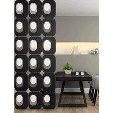Wooddoom Lazer Kesim Paravan, Ahşap Separatör, Oda 4'lü Panel Levha MODEL24 40 x 40 cm