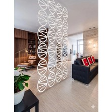 Wooddoom Lazer Kesim Paravan, Ahşap Separatör, Oda 4'lü Panel Levha MODEL10 40 x 40 cm