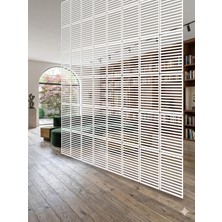 Wooddoom Lazer Kesim Paravan, Ahşap Separatör, Oda 4'lü Panel Levha MODEL15 40 x 40 cm