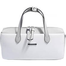 Silver & Polo Silver Polo Beyaz - A.Gri Düz Kadın El Çantası SP1276