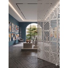 Wooddoom Lazer Kesim Paravan, Ahşap Separatör, Oda 4'lü Panel Levha MODEL20 40 x 40 cm