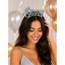Bkmc Party Birthday Queen Taç – Mat Altın, Gümüş, Pembe, Lila Renk Seçenekli Doğum Günü Parti Tacı