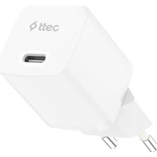 Ttec Smartcharger 20W PD Seyahat Hızlı Şarj Aleti Beyaz 2SCG20B Universal Uyumlu Güçlü Adaptör