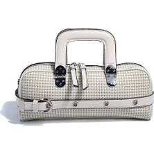 Silver & Polo Silver Polo Yeşil - Kemik Kaz Ayağı Ekose Kadın El Çantası SP1258