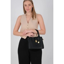 Silver & Polo Silver Polo Siyah - Siyah Mini Rolax Kadın Omuz Çantası SP1245