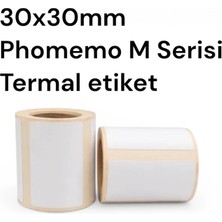 NorthAK 30X30 mm Lamine Termal Etiket 200 Adet - Phomemo M110-M108-M220-M221 Için Uyumlu Etiket