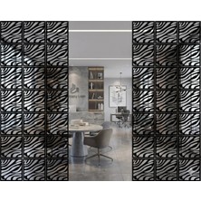 Wooddoom Lazer Kesim Paravan, Ahşap Separatör, Oda 4'lü Panel Levha MODEL08 40 x 40 cm
