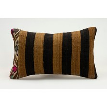 Kilim Wholesale El Yapımı Eski Kilimden Yapılmış Vintage Kırlent Kılıfı, Yün, 30X50 cm