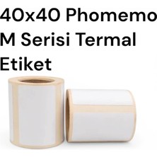 NorthAK 40X40MM Lamine Termal Etiket 150 Adet - Phomemo M110-M108-M220-M221 Için Uyumlu Etiket