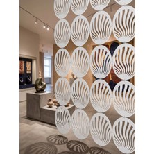 Wooddoom Lazer Kesim Paravan, Ahşap Separatör, Oda 4'lü Panel Levha MODEL14 40 x 40 cm