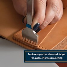 Esmo Home Leathercraft Dikiş Keski Seti, 5 Mm, Paslanmaz Çelik Deri El Işi Kendin Yap (67-7252)