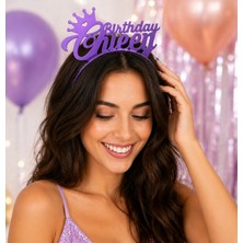 Bkmc Party Birthday Queen Taç – Mat Altın, Gümüş, Pembe, Lila Renk Seçenekli Doğum Günü Parti Tacı