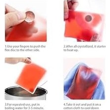 Esmo Home Kalp Kırmızı Ceylan Cep Sobası,el Isıtıcı,2 Adet Sıcak Su Torbası Pvc 9cm