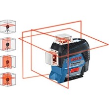 Esmo Home Professional Gll 3-80 C Çizgi Lazer (30M Çalışma Alanı [alıcı ile 120M], 4 x Aa Pil, Ip 54 Toza Karşı Koruma Sistemi, Kırmızı Lazer, Aa1 Pil Adaptörü, Taşıma Çantası)