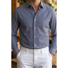 Rubens Çizgili Slim Fit Easy Care Waterproof Gömlek 23090